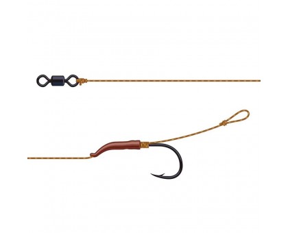 Карповый поводок DAM Tactix Line Aligner Rig 20lb длина 18см крючок №8