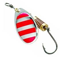 Блесна-вертушка DAM Effzett Standart With Single Hook 4гр (red stripes)