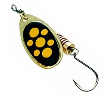 Блесна-вертушка DAM Effzett Standart With Single Hook 4гр (black spotted)