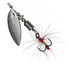 Блесна-вертушка DAM Effzett UV-Spinner с бородкой 4гр (gunsmoke)