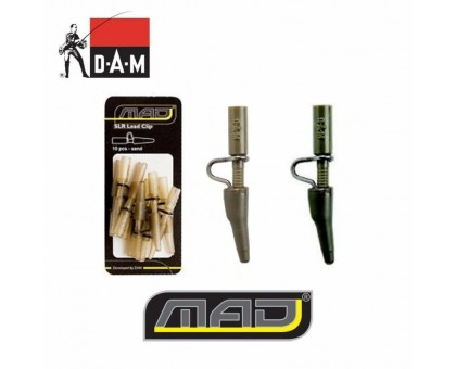 Клипса безопасная DAM MAD Leadclip SLR (super long range) 10шт. brown