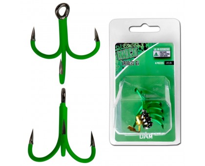 Гачок-трійник сомовий DAM MADCAT® A-STATIC TREBLE Hook 6Х №2/0 4шт. (green) Гачок-трійник сомовий DAM MADCAT® A-STATIC TREBLE Hook 6Х №2/0 4шт. (green)