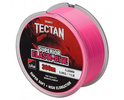 Леска DAM Damyl Tectan Superior Elasti-Bite 300м 0.35мм 9 кг (розовый)