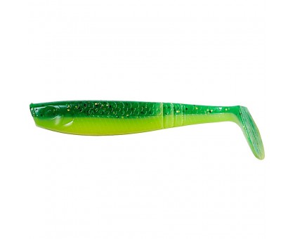 Силиконовая приманка DAM Effzett Shad Paddletail 10см uv green/lime (pak 48)