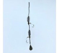 Оснащення Fishing Rain №17 "Супер карась" Лідкор, 2 пружини з відводами,пофарбовані,2 гачки #4, 50 г