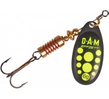 Блесна-вертушка DAM Effzett Standart Black 6гр (yellow)