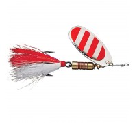 Блесна-вертушка DAM Effzett Standart с бородкой 3гр (red stripes)