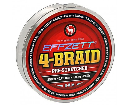 Шнур DAM Effzett 4-Braid 250м 0,08мм 3,7кг (yellow)