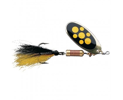 Блесна-вертушка DAM Effzett Standart Dressed 12гр (black spotted)