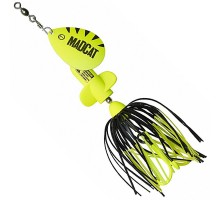 Блесна-вертушка на сома с пропеллером DAM MADCAT A-STATIC SCREAMING SPINNER 65G / FLUO YELLOW UV