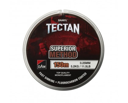 Леска DAM Damyl Tectan Superior FCC Method 150м 0.16мм 2.3кг тонущая с флюорокарбоновым покрытием Леска DAM Damyl Tectan Superior FCC Method 150м 0.16мм 2.3кг тонущая с флюорокарбоновым покрытием