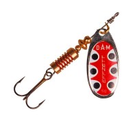 Блесна-вертушка DAM Effzett Standart Silver Black Dot 3гр