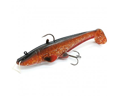 Виброхвост огруженный DAM Effzett Catfish Curl Tail 250мм 220гр (BROWN)