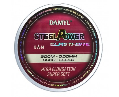 Леска DAM DAMYL Steelpower Elasti-Bite Mono 0,35мм 300м 15кг (hi-viz pink)