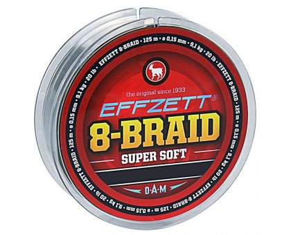 Шнур DAM Effzett 8-Braid 125м 0,20мм 18,1кг/40Lb (moss green)