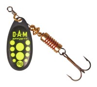 Блесна-вертушка DAM Effzett Standart Black 3гр (yellow)
