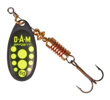 Блесна-вертушка DAM Effzett Standart Black 3гр (yellow)