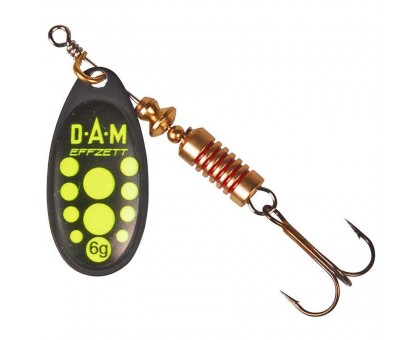 Блесна-вертушка DAM Effzett Standart Black 3гр (yellow)
